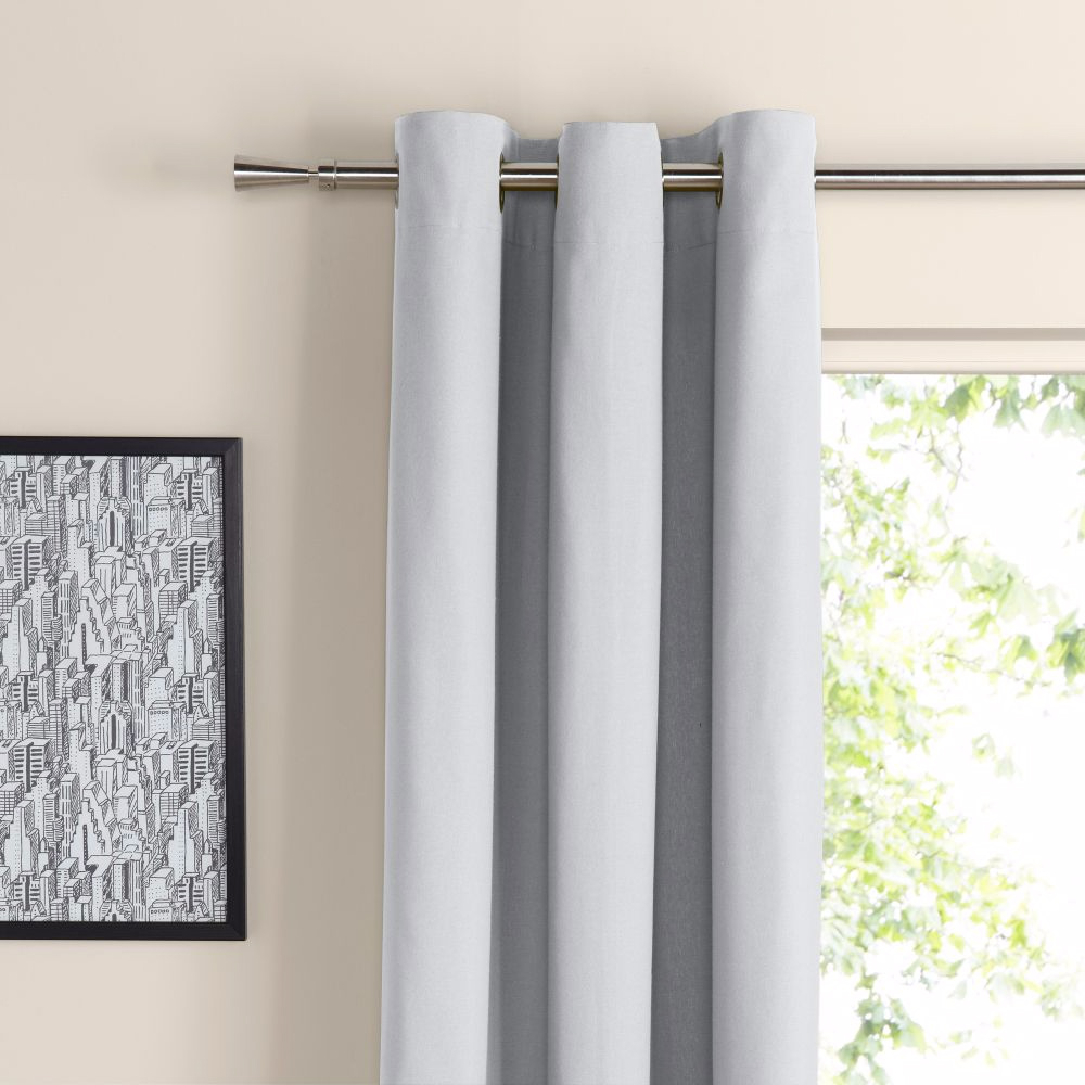 Zen Ecru Plain Eyelet Curtains